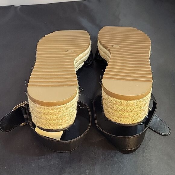 BRAND NEW A.N.A NEW APPROACH ADJUSTABLE BUCKLE ANKLE ONE BAND WEDGE SANDAL - Picture 10 of 14